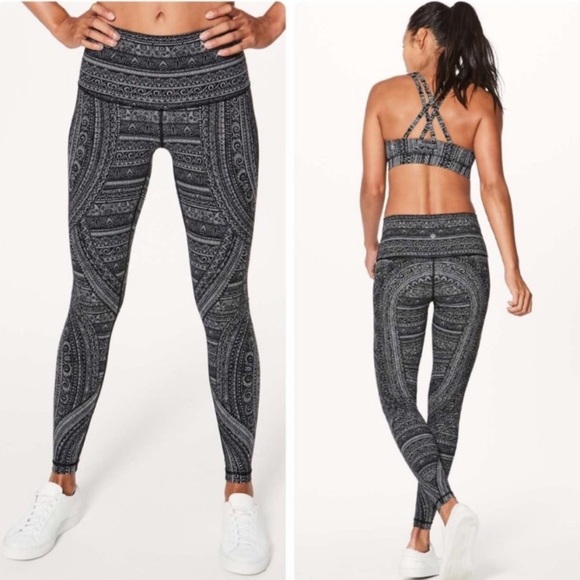 Lululemon:Leggings Wunder Under HR Nulux 28" EUC Black/4 - Picture 2 of 8